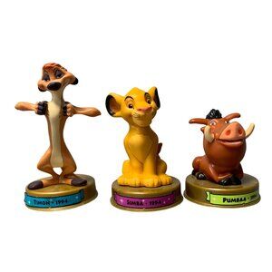 Vintage 2002 McDonalds Disney Lion King Figures Timon Simba & Pumbaa Collectible